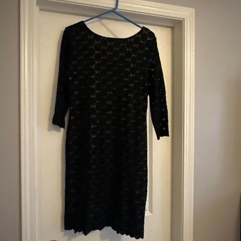Ronni Nicole Women's Black Lace Dress
